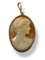 Pendant Mandile 1922 Woman Cammei  in Silver Conchiglia 2MCICM109